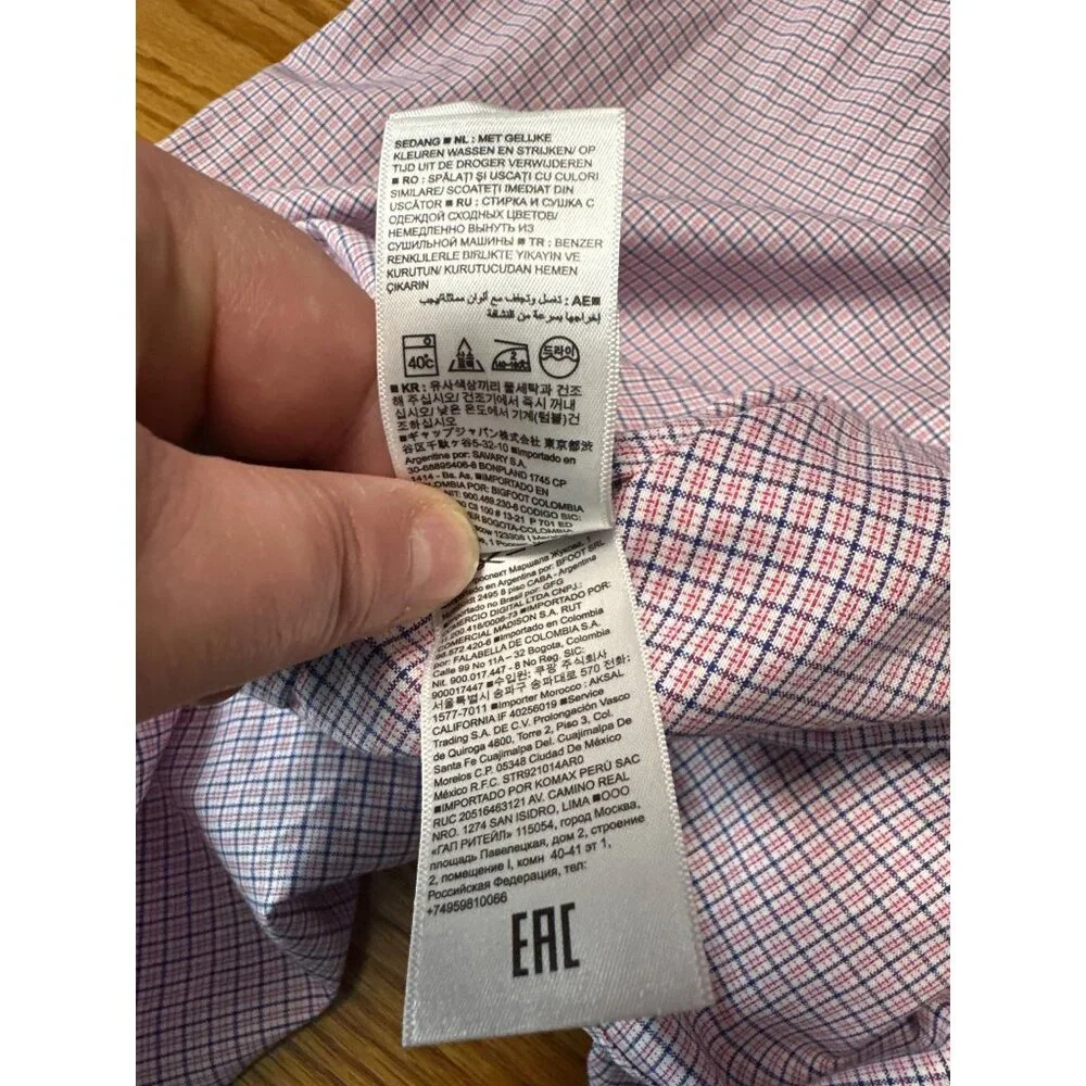 Banana Republic Mens Non-Iron Cotton Standard Fit Button-Down Shirt  Size L